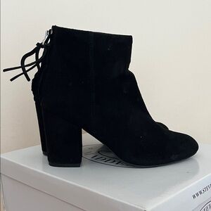 Steve Madden Cynthia Black Suede Ankle Boots US Size 7.5